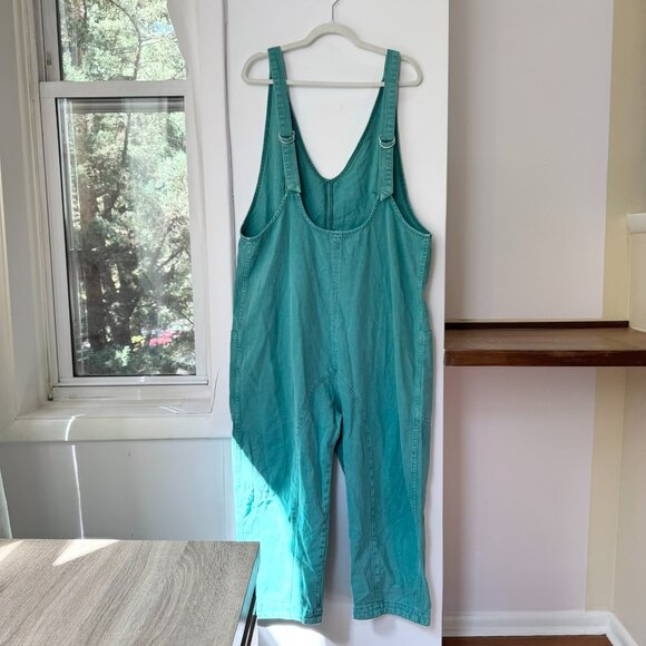 New Free People High Roller Cord Jumpsuit Onesie One Piece We The Free Green XL - Picture 6 of 8